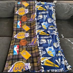 I make hand made fleece blankets. From Sports Teams, Princesses, Dinosaurs etc..